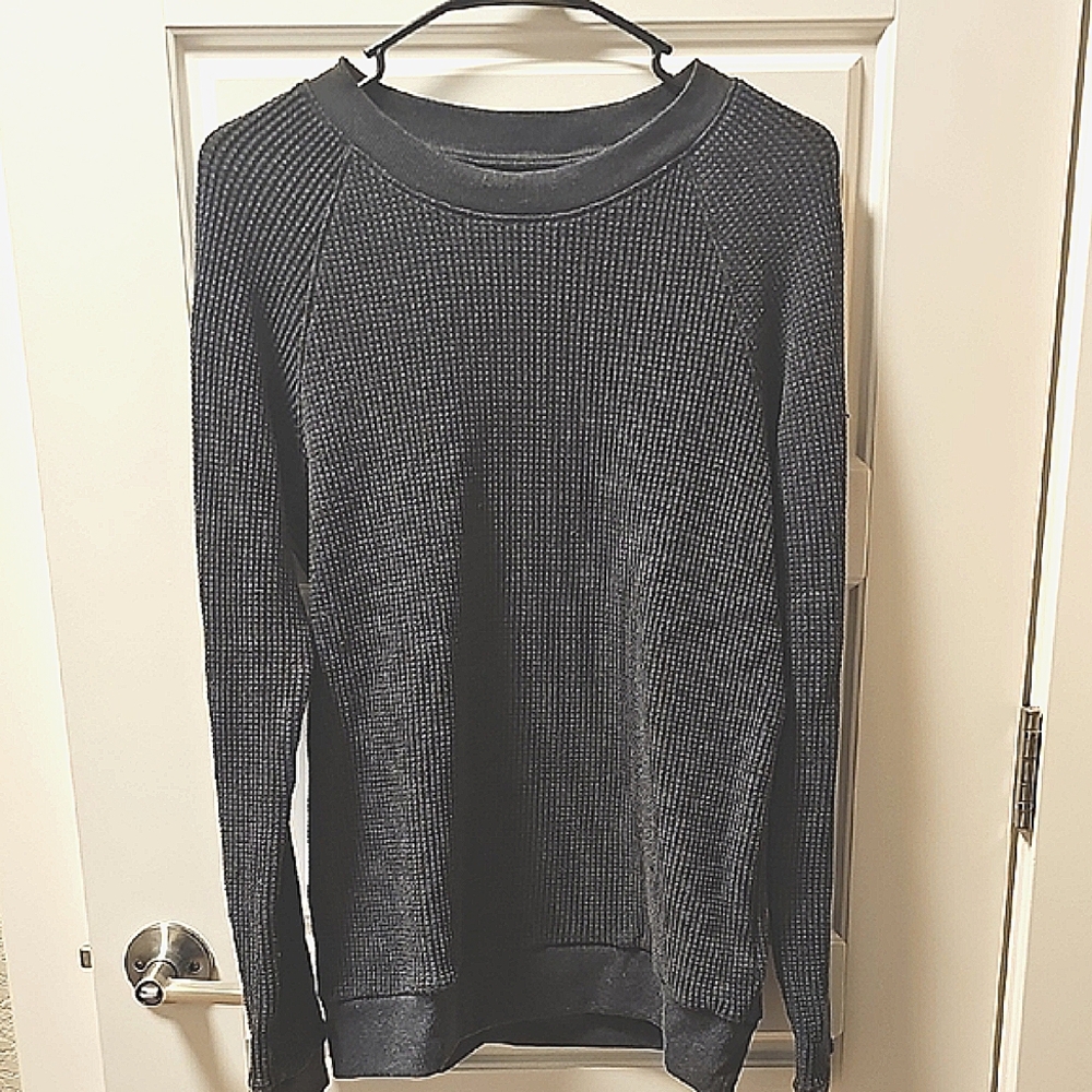 Velvet by Graham & Spencer Waffle Knit Charcoal Small Fits Medium